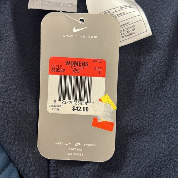 Nike Pants Womens Large Blue Fleece Track Front Zip Vintage‎ Y2K Satin Stripe - Picture 13 of 14